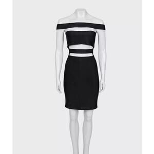 Balmain Black Bodycon Cocktail Dress  Sz.38/M